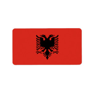 albanska flaggan adressetikett