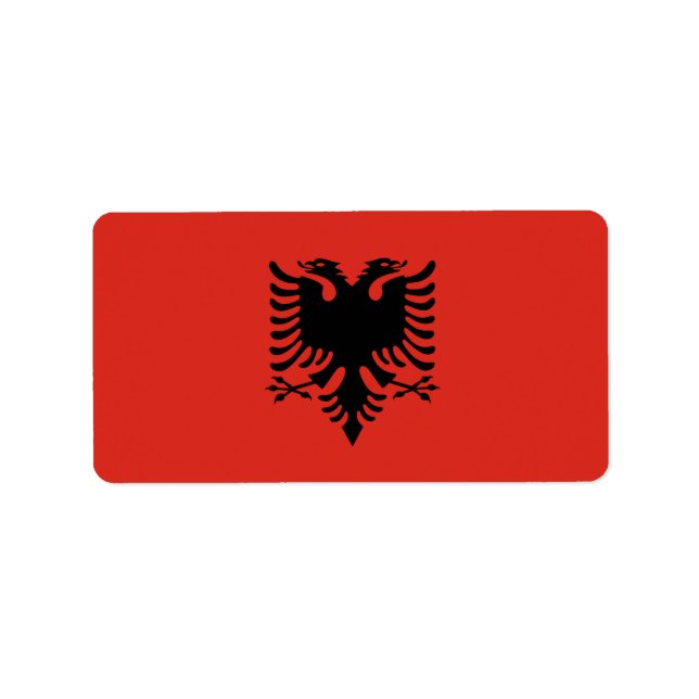 albanska flaggan adressetikett (Framsidan)