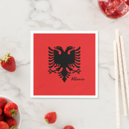 albanska flaggan & Albaniens partymode /sport Pappersservett