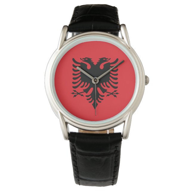albanska flaggan armbandsur (Framsida)