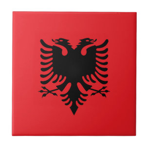 albanska flaggan kakelplatta