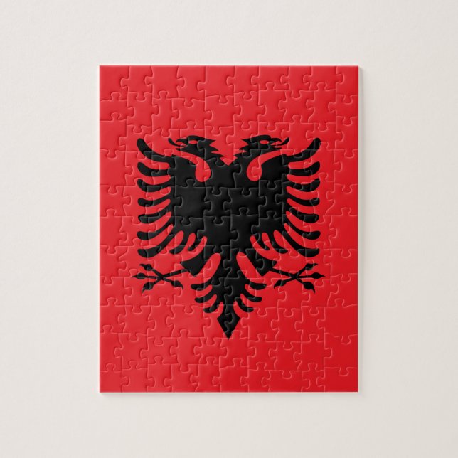 albanska flaggan pussel (Vertikal)