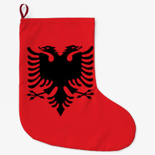 albanska flaggan stor julstrumpa