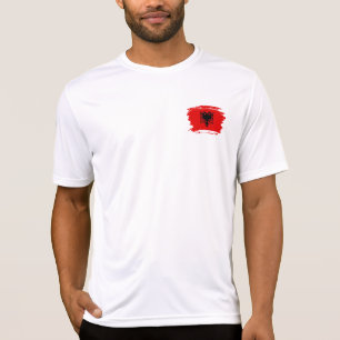 albanska flaggan t shirt