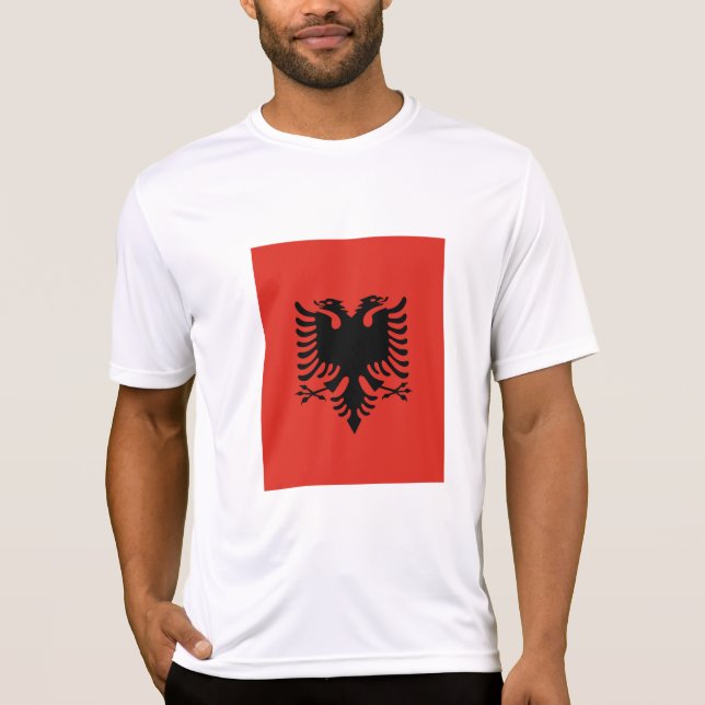 albanska flaggan t shirt (Framsida)