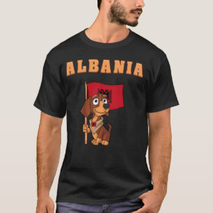 Albanska Fläkt Albanien Dachshund T Shirt