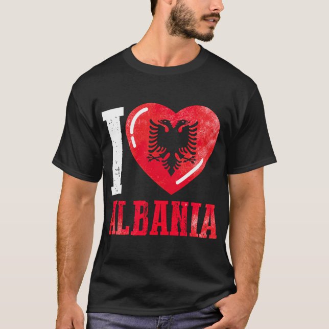 Albanska i kärlek Albanien T Shirt (Framsida)
