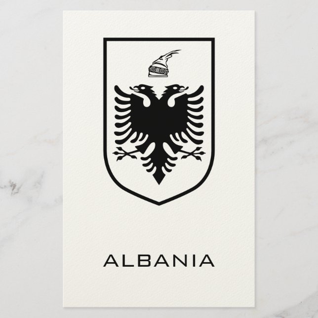 Albanska nationella statsvapen Heritage Ink Brevpapper (Framsida)