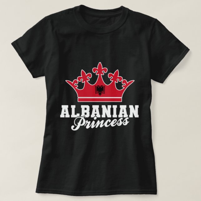 Albanska prinsessan Albanian Eagle Shqiponja Alban T Shirt (Design framsida)