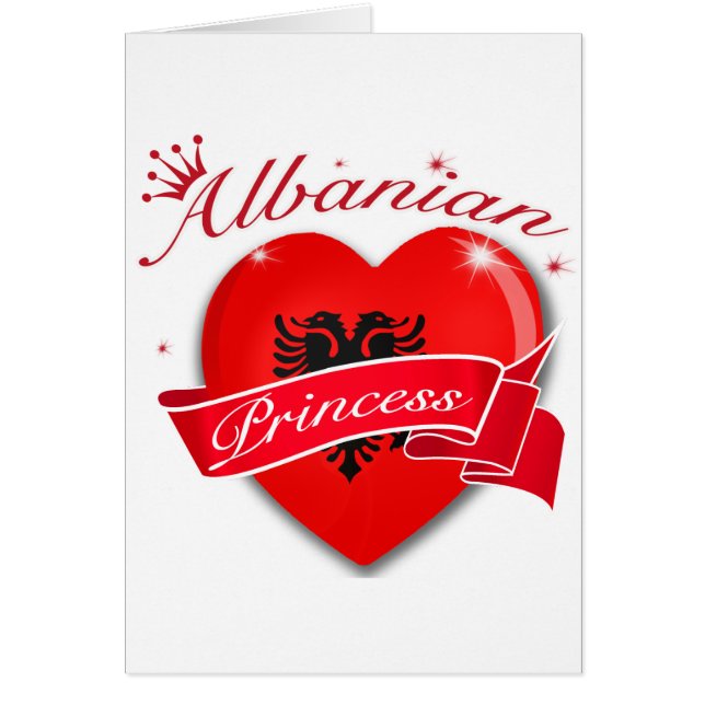 Albanska prinsessan hälsningskort (Framsidan)