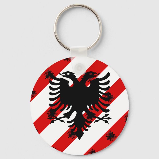 Albanska rand flagga nyckelring (Framsida)