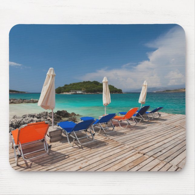 Albanska rivieran, Ksamil, strandpromenad Musmatta (Framsidan)