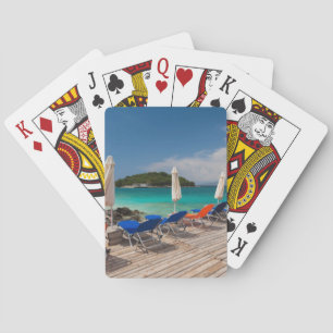 Albanska rivieran, Ksamil, strandpromenad Spelkort
