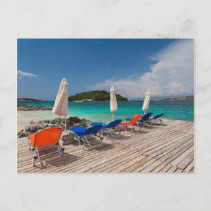 Albanska rivieran, Ksamil, strandpromenad Vykort