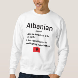 Albanska rötter Albaniens Flagga albanska kultura Lång Ärmad Tröja