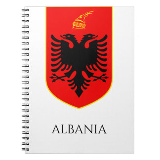 Albanska statsvapnet nationellt arv konst anteckningsbok
