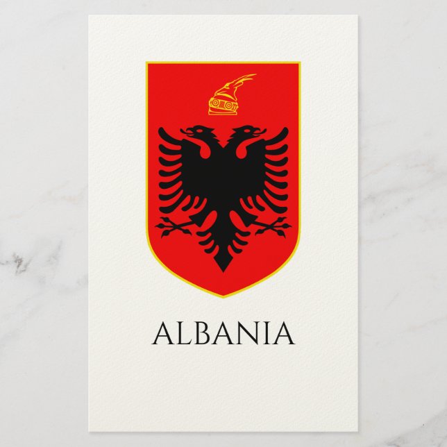 Albanska statsvapnet Nationellt kulturarv Konst Brevpapper (Framsida)