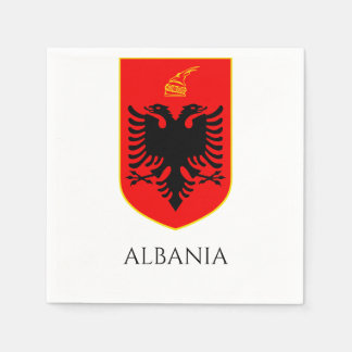 Albanska statsvapnet nationellt kulturarv konst pappersservett