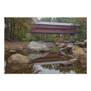 Albany Bridge, strax utanför Kancamagus Fototryck