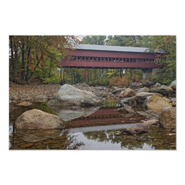 Albany Bridge, strax utanför Kancamagus Fototryck (Framsidan)