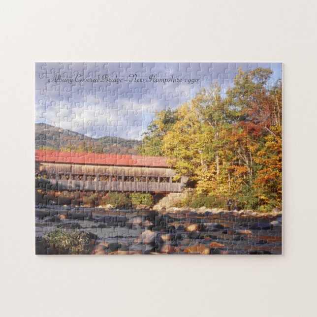 Albany Covered Bridge New Hampshire Pussel (Horisontell)