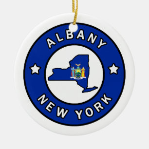 Albany New York Julgransprydnad Keramik