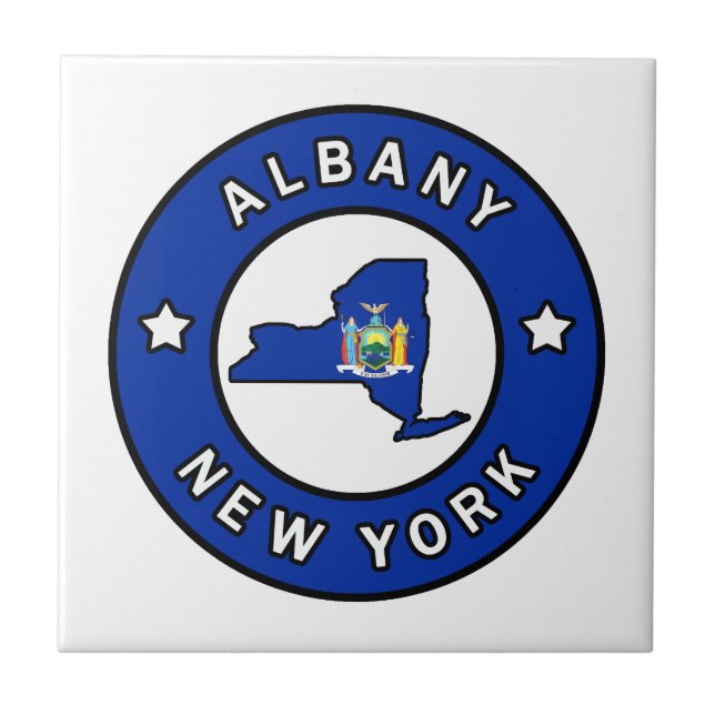 Albany New York Kakelplatta (Framsidan)