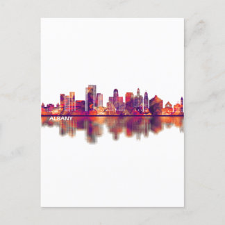 Albany New York Skyline Inbjudan Vykort