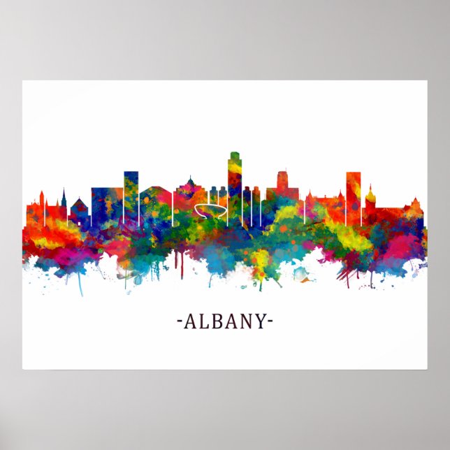 Albany New York Skyline Poster (Framsidan)