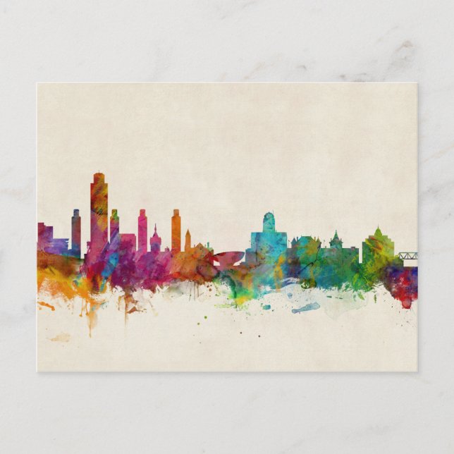 Albany New York Skyline Vykort (Framsida)