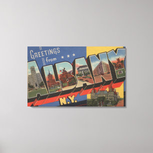 Albany New York - stora brevplatser 2 Canvastryck