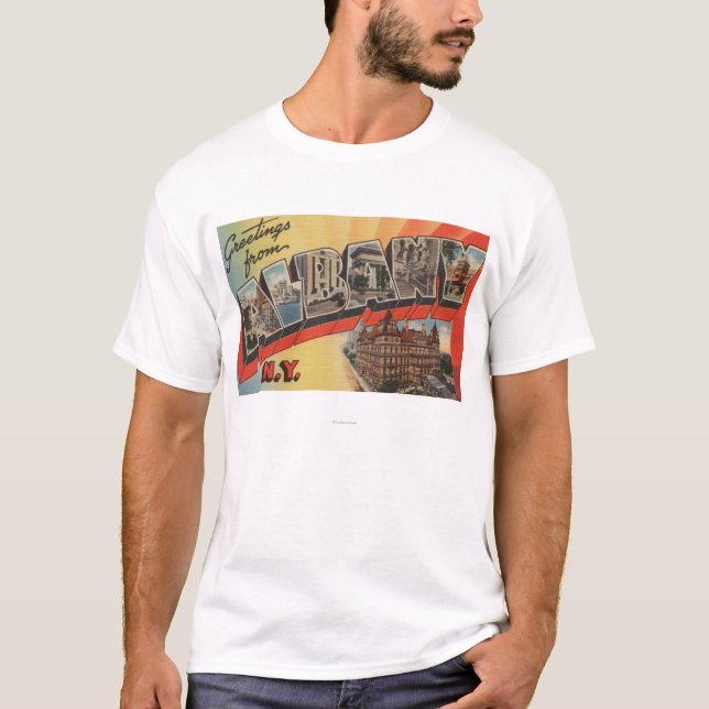 Albany New York - stora brevplatser 2 T-shirt (Framsida)
