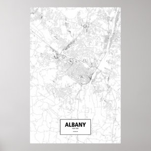 Albany, New York (svart på vitt) Poster