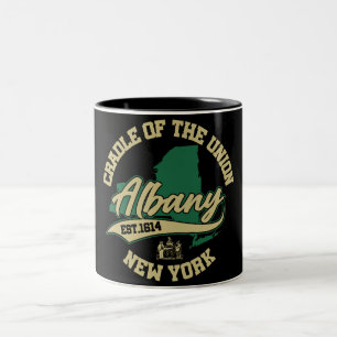 Albany,New York Två-Tonad Mugg
