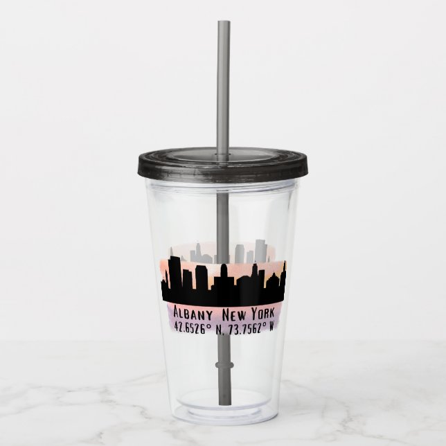 Albany NY City Skyline Take Away Mugg (Framsida)
