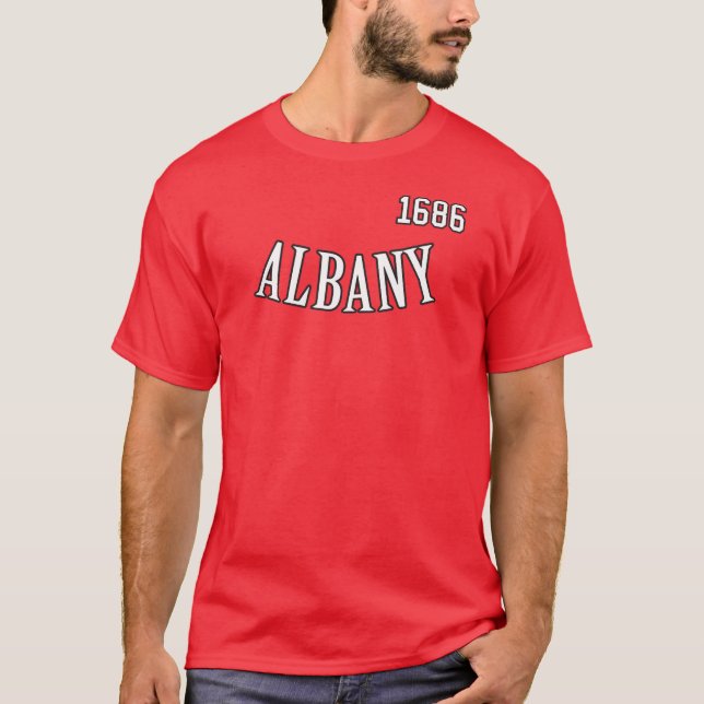 Albany omväxlande Jersey stil T-shirt (Framsida)