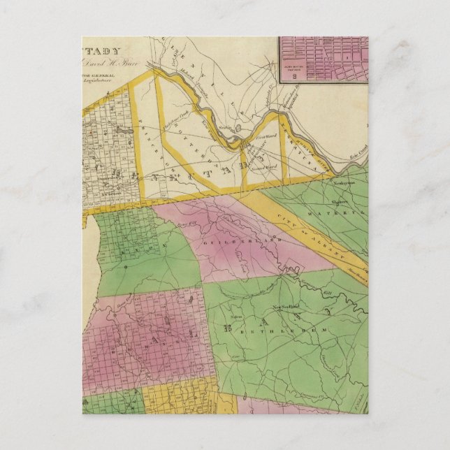 Albany, Schenectady County Vykort (Framsida)