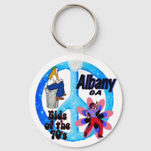 Albany ungar av 70-talkeychainblåtten nyckelring