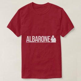 Albarone Gangster Silhouette Grafik - Vit T Shirt