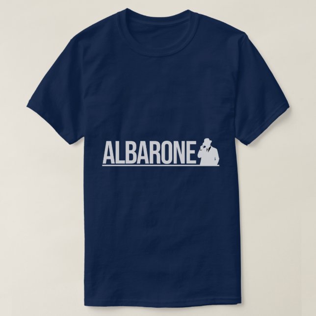 Albarone Gangster Silhouette Graphic - White T Shirt (Design framsida)