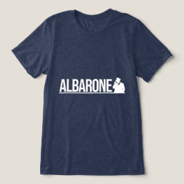 Albarone Gangster Silhuett Grafik - Vit T Shirt
