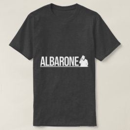 Albarone Gangster Silhuett Grafik - Vit T Shirt