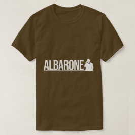 Albarone Gangster Silhuett Grafik - Vit T Shirt