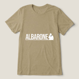 Albarone Gangster Silhuett Grafisk - Vit T Shirt