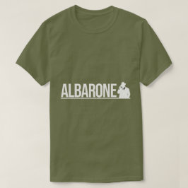 Albarone Gangster Silhuett Grafisk - Vit T Shirt