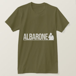Albarone Gangster Silhuett Grafisk - Vit T Shirt