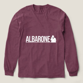 Albarone Gangster Silhuett Grafisk - Vit T Shirt