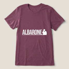 Albarone Gangster Silhuett Grafisk - Vit T Shirt