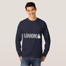 Albarone Gangster Silhuett Grafisk - Vit T Shirt