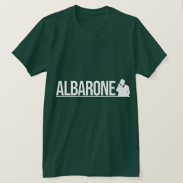 Albarone Gangster Siluett Grafisk - Vit T Shirt